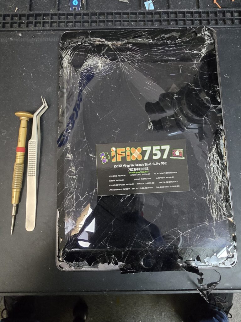 iPad glass repair in Virginia Beach at iFix 757