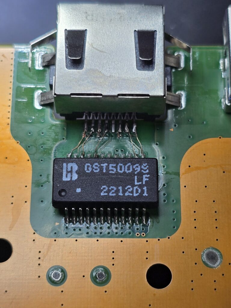 micosoldering jumper wire for playstation 5 ethernet jack same day repair virginia beach iFix757