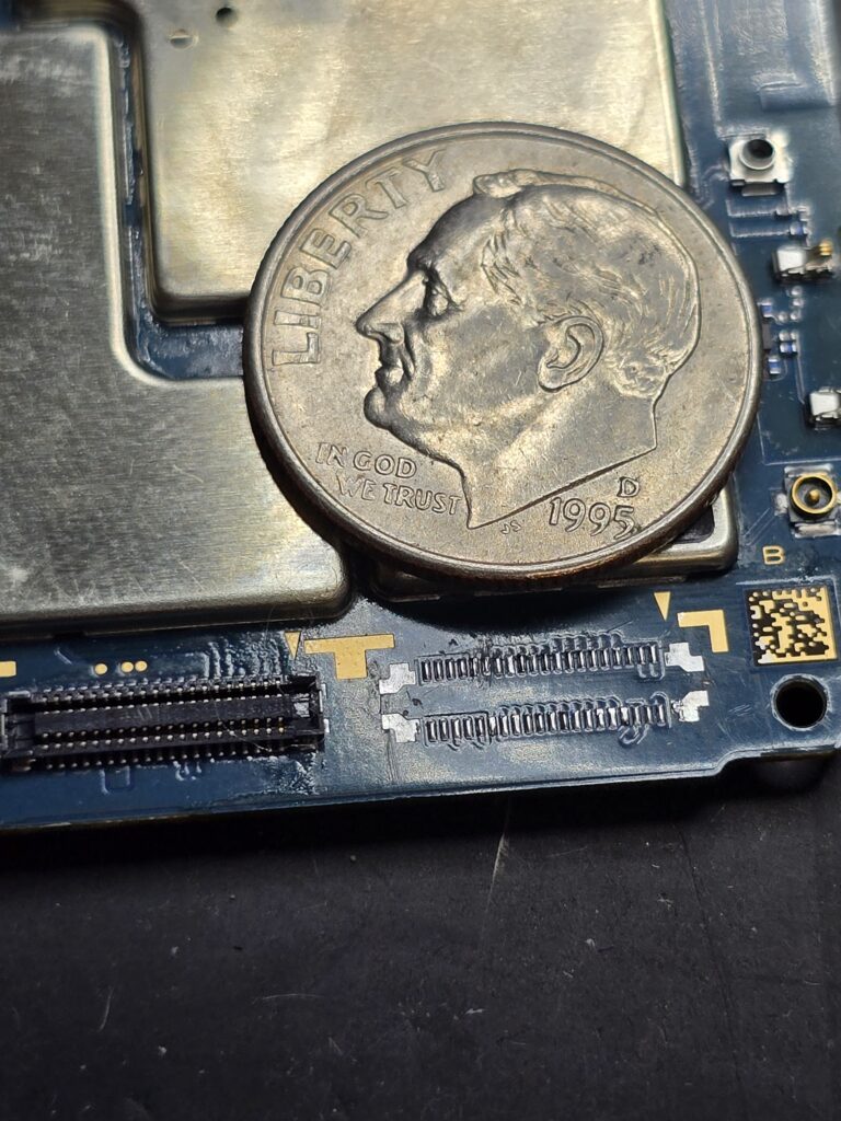 FPC connector microsoldering repair in Virginia Beach, iFix757