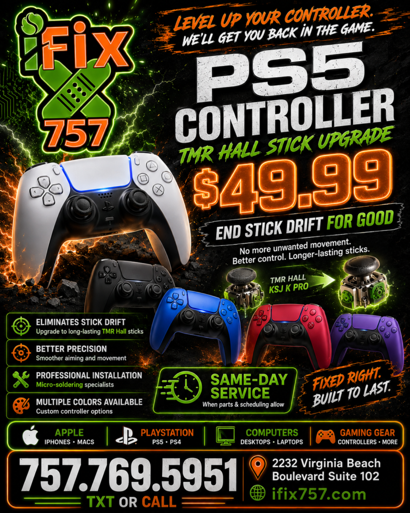 TMR magnetic stick upgrade for PS5 SAME DAY REPAIR! NO MORE STICK DRIFT!!! iFix757