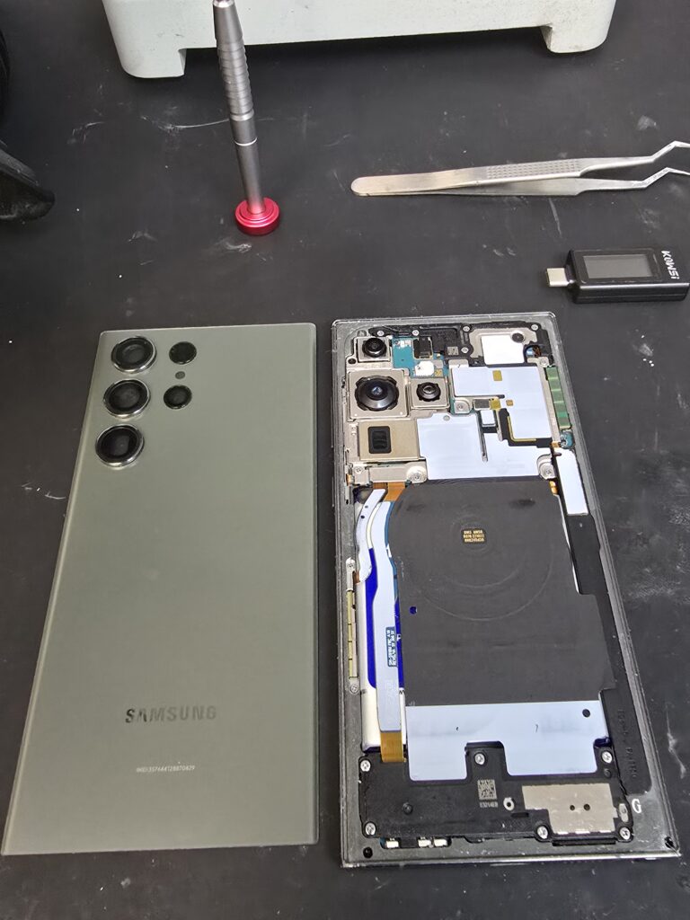 Samsung S23 battery replacement completed at iFix 757 in Virginia Beach.