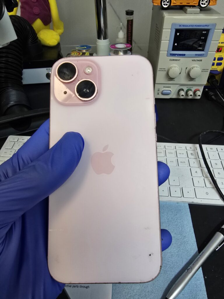 iPhone 16 back glass replacement completed at iFix 757 in Virginia Beach.