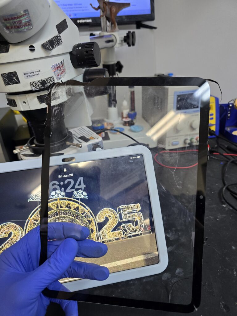 iPad 11 glass screen repair completed at iFix 757 in Virginia Beach.