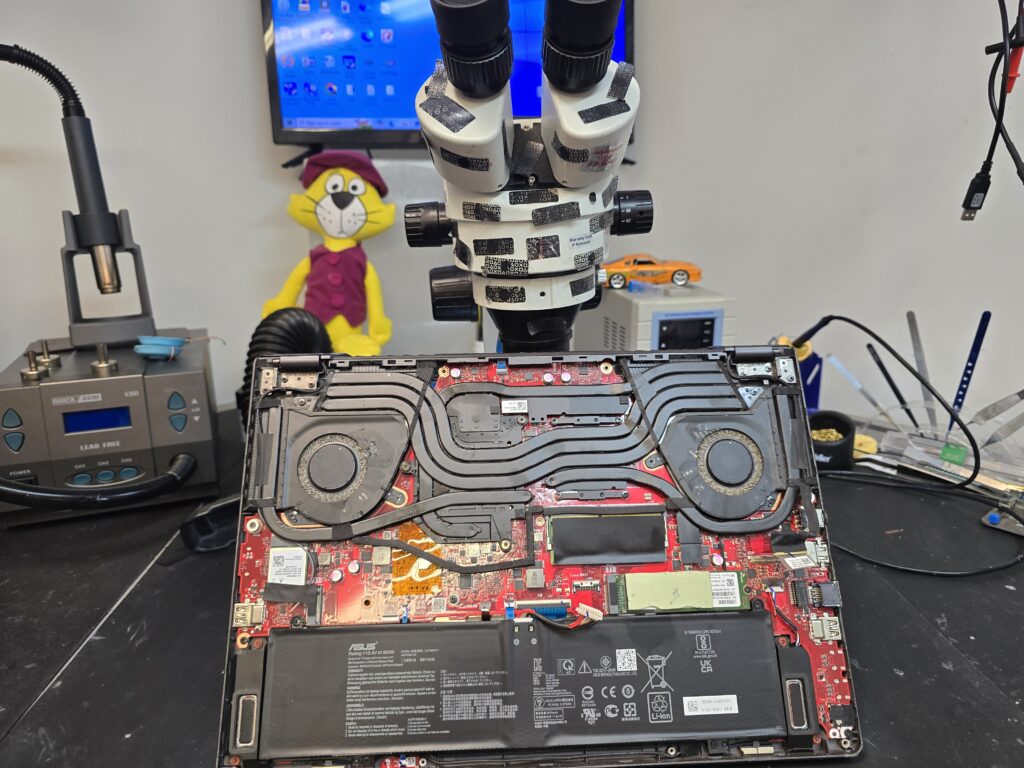 Gaming laptop DC power jack and charging port replacement completed at iFix 757 in Virginia Beach