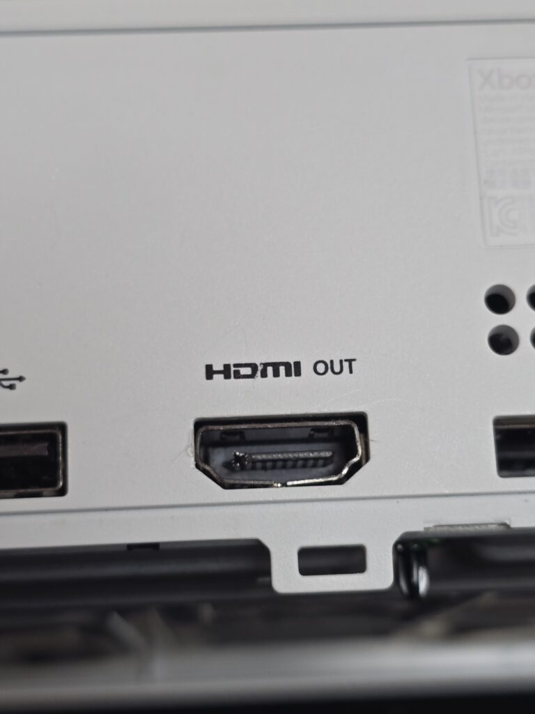 damaged XBOX S series HDMI before same day repair at iFix 757 in Virginia Beach